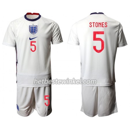 Engeland Stones 5 Voetbaltenues Kind Thuis EK 2020 - SS (+ Korte broeken)